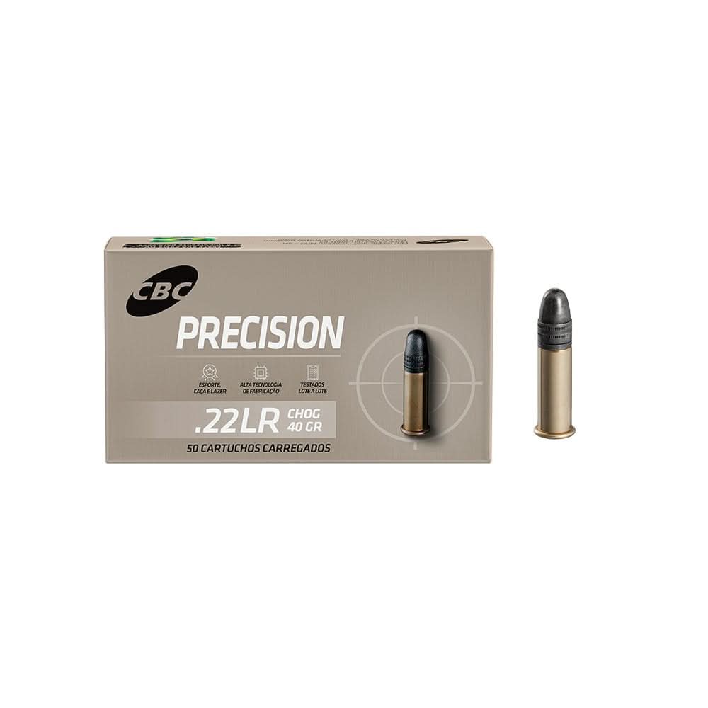 Cartucho CBC 22 LR 40gr Precision Subsonico (50un)